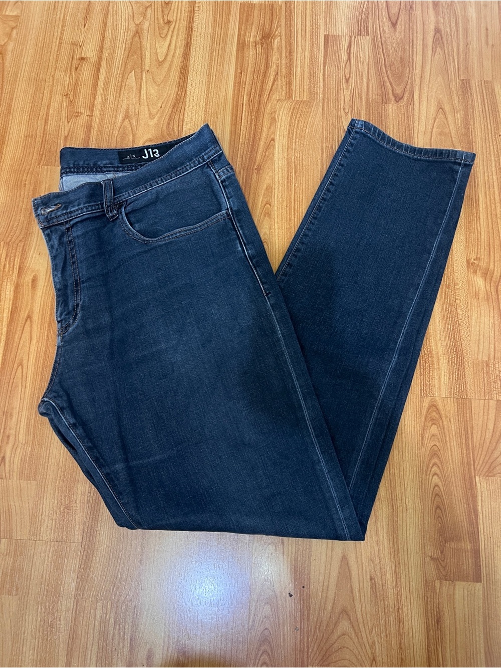 Armani Exchange Men's Dark Gray Straight Jeans